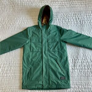 Eddie Bauer Insulated Green Hooded Parka Jacket Small